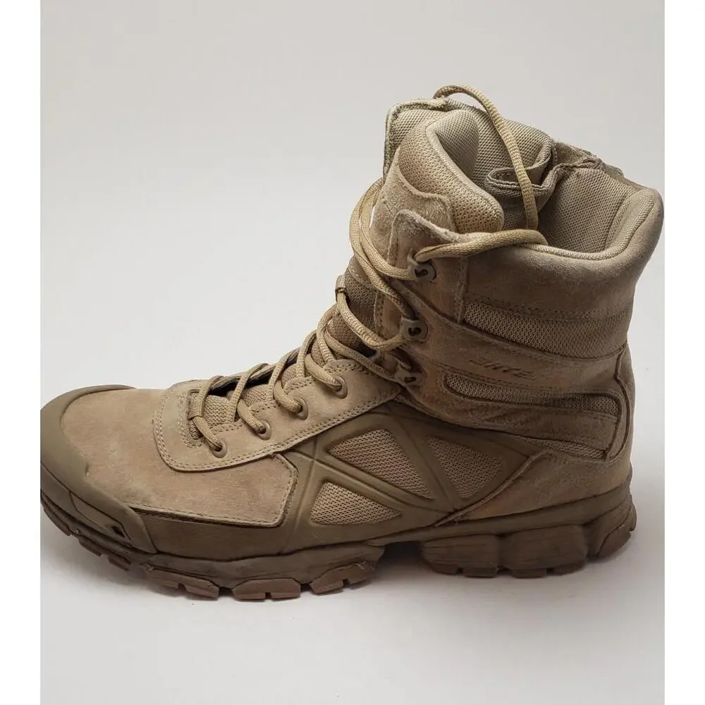 Mens Bates Velocitor Waterproof Zip‎ E04040 Brown Leather Tactical Boots Size 14